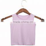 Wholesale Cheap Baby Clothing 100% Cotton Baby Girl Vest Children Summer Simple Solid Color Waistcoat thumbnail-2