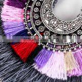 Bohemian Jewelry Vintage Silver Plated With Colorful Tassel Dangle Earrings thumbnail-6