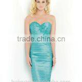 Formal Knee Length Long Sleeve Satin Mother Evening Dresses for Wedding thumbnail-3