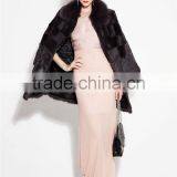 Red Wine Color Rex Rabbit Fur Pattern of Natural Fur Coats thumbnail-4