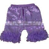 Wholesale Sequins Girls Shorts Baby Clothes Ruffle Shorts Yiwu Factory thumbnail-2