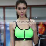 Zm10837a Fashion Wireless Fitness Bra Shakeproof Sports Underwear Yoga Bra With Zipper thumbnail-6