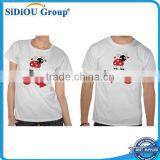 2014 Newest 100% Cotton White Couple T-shirt Custom Logo thumbnail-1
