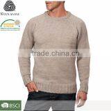 Merino Wool Overs Men's Crew Neck Fisherman Sweater thumbnail-1