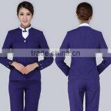 Custom Factory Price Autumn Season Manufacturer China Fashion Airline Stewardess Uniforms Wholesale thumbnail-1