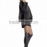 Customized 2017 Fashion Ladies Zipper Sleeve Pullover Sweater thumbnail-6