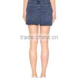 2017 Fashion Custom High Waisted Girls Sexy Floral Embroidered Denim Mini Skirt Casual Fit Latest Women Jeans Skirt thumbnail-6