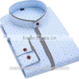 Latest New Design Mandarin Collar Cotton Men Shirts thumbnail-1