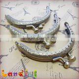 Antique Carving Kiss Lock Brass Purse Frame Handmade Coin Purse Frame thumbnail-6