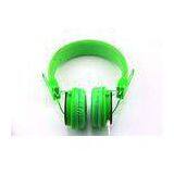 Green ABS Portable Stereo Headphones / 3.5 mm Plug Corded Headsets thumbnail-1