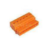 400V 12A Orange Spring Cage Clamp MCS Connector With Snap in Mounting Feet