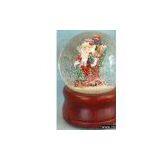 100mm Wooden Base Musical Christmas Snow Globe