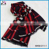 Men's classical tartan plaid checked long scarf