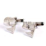 Sliver Plating Carp Fish Fashion Brand Design Shirt Cufflinks thumbnail-1