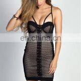 Sexy Women Straps Lace Up Front Corset Cami Mini Dress Party Dress Clubwear Dresses thumbnail-2