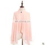 2017 New Summer Sun Cape Beach Towel Three Button Chiffon Gown Ride Car Floral Scarf thumbnail-1