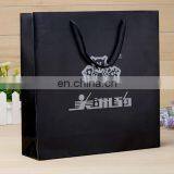 Matt Lamination Black Color Printing Gift Bag Paper Shopping Bag for Clothes and Shoes thumbnail-1