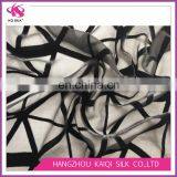 Hot Fashion Classic Black Color Dyed for Women Dress Burnout Silk Velvet Fabric