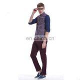 T-MSS541 Contrast Color Man Cotton Checked New Style Shirts thumbnail-2