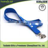 New Arrival Custom Cheap Printed Polyester Blue Lanyards no Minimum Order thumbnail-6