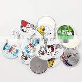 Factory price lovely design round magnet for Christmas decoration metal tin magnet holiday for children
