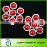 Bulk 21mm Pearl Rhinestone Embellishment for Wedding Invitation