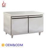Commercial Stainless Steel Double Doors Work Table Chiller thumbnail-1