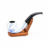 255mm Length Short Wooden Resin Medium Tobacco Pipe With Multi-color Round Head for Smoking thumbnail-3