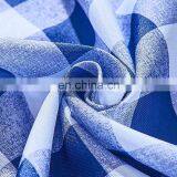 100% Polyester Stain Resistant Waterproof Printed Checks Dark Blue Checkered Pattern Table Cloth thumbnail-5