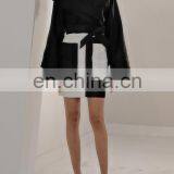 TWOTWINSTYLE Women's Jacket PU Leather Bow Long Sleeve Thick Short Females Coat 2020 thumbnail-1