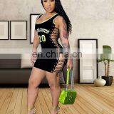 2020 New Arrivals Women Sexy Club Party Dresses Ladies Bodycon Letter Printed Dresses Women Summer Dresses thumbnail-5