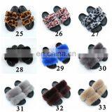 New Women's Fur Slippers Ladies Home Fake Fox Fur Flip Flops Slides Sandals Female Cute Fluffy thumbnail-5