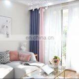 Custom Plain Color Special Texture Fashion Elegant Faux Linen Patchwork Curtain For Home Hotels Decoration thumbnail-1