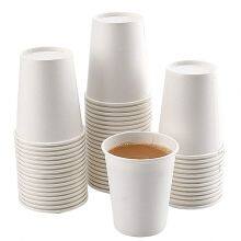 Bio Cups and Dishes Disposable Drinking Cups Paper Cups-compostable and Biodegradable Cups-white Paper Cups, Unprinted Paper Cups, Eco-friendly Coffee Cups 150 ml 6 oz thumbnail-3