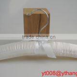 Hook for Jeans Hanging Clothes Hangers Wholesale White Satin Hanger thumbnail-1