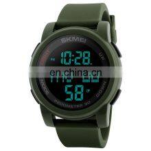 Fashion Men Digital Sport Pedometer Skmei 1317 Watches 50 Meters Waterproof Rubber Watch Band