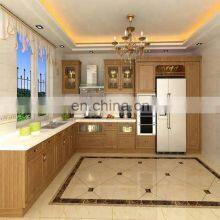 Luxury Prefab House Classical Natural Oak Kitchen Cabinets thumbnail-1