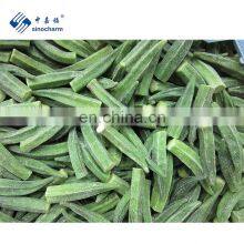 High Quality BRC A Certified L 6-10cm Whole IQF Vegetable Frozen Okra From Sinocharm