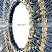 New Desgin Black Home Natural Seagrass Mirror Decor Wall Mirror Decor Art Decor Manufacturer Vietnam Supplier thumbnail-5