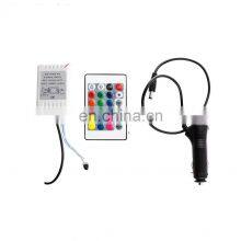 RGB LED Car Light Strip, LED Atmosphere Lamps, 12V Remote Control Car Interior Light thumbnail-2