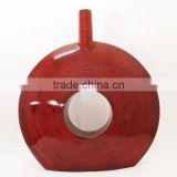 High quality best selling eco friendly spun red lacquer bamboo halo vase in Viet Nam