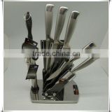 8pcs stainless steel solid handle good quality with block kitchen knife