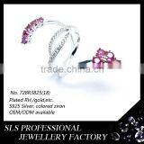 Jewelry Mood Rings With Ruby Stones Long Ring for Girls Fashion Finger Rings Silver 925 thumbnail-1