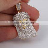 China Factory Wholesale Brass or Silver Hip Hop Jewelry Pendant Jesus Pendant thumbnail-4