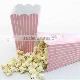 Pink Striped Treat Box Customized Popcorn Boxes thumbnail-1