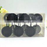 Round Black Pattern Polyresin Shower Curtain Hooks thumbnail-1