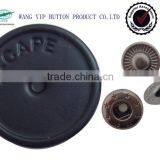 17mm Whole Sale Good Quality Painted Matt Black Snap Button