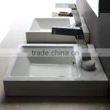 Ceramic Wash Basin Space Saving Self-cleaning Glaze Brass Water Faucet thumbnail-4