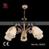 Latest Retro Rustic Glass Shade Golden Body Chandelier&pendant Led Light Source Coozen Factory thumbnail-3