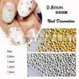 Gold & Silver Mini Metal Half Round Nail Art Studs ZX:CNS12 thumbnail-2